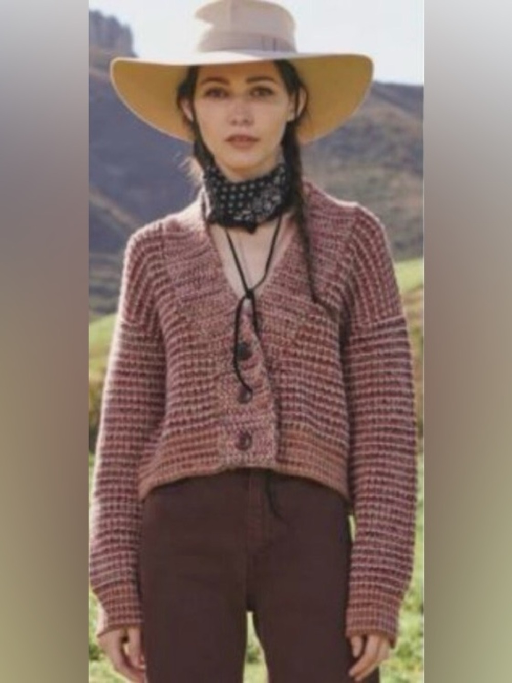 THE GREAT Montana Cropped cardigan Sweater